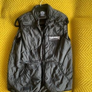 Black Thrasher quilted vest Medium